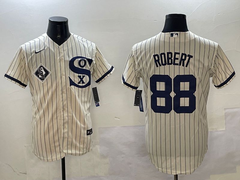 Men Chicago White Sox #88 Robert Cream Stripe Dream Edition Game 2025 Nike MLB Jersey style 5->chicago white sox->MLB Jersey